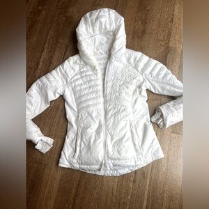 Lululemon Jacket White Down with hood